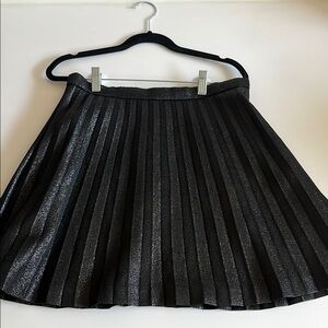 JCrew Black Sparkly Pleated Skirt